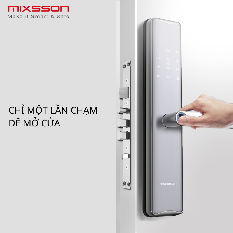 Khoá cửa điện tử Mixsson Mixsson là một thương hiệu khóa điện tử thông minh nổi tiếng đến từ Mỹ, là đối tác gia công cho rất nhiều thương hiệu lớn như Bosch hay Panasonic. Các sản phẩm của Mixsson nổi tiếng với thiết kế mạnh mẽ cứng cáp đậm chất Mỹ và vô cùng tiện lợi khi sử dụng.
